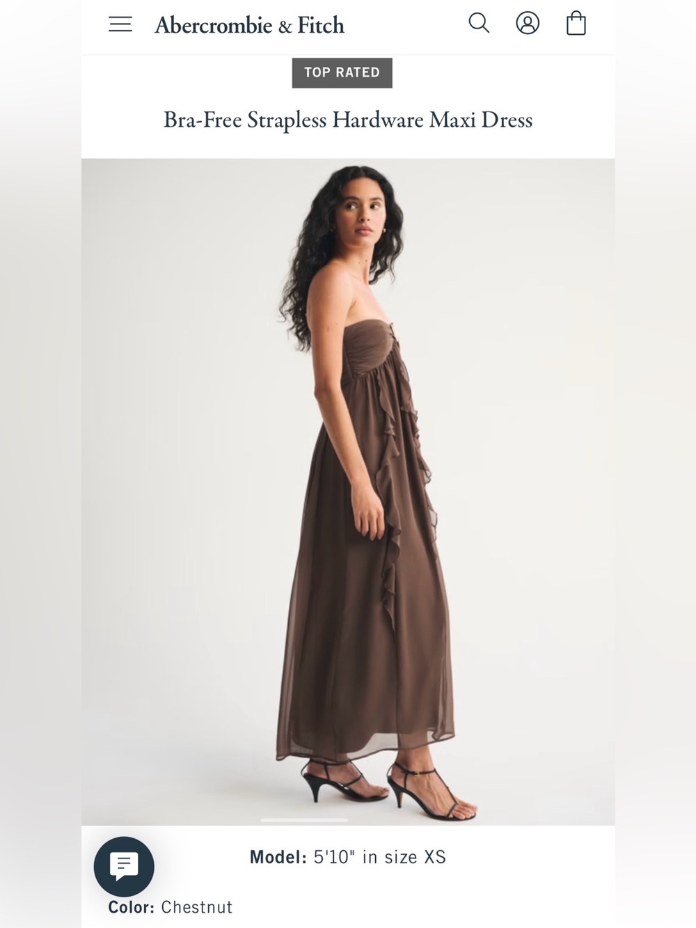 Abercrombie & Fitch Bra Free Strapless Maxi Dress - Picture 7 of 9